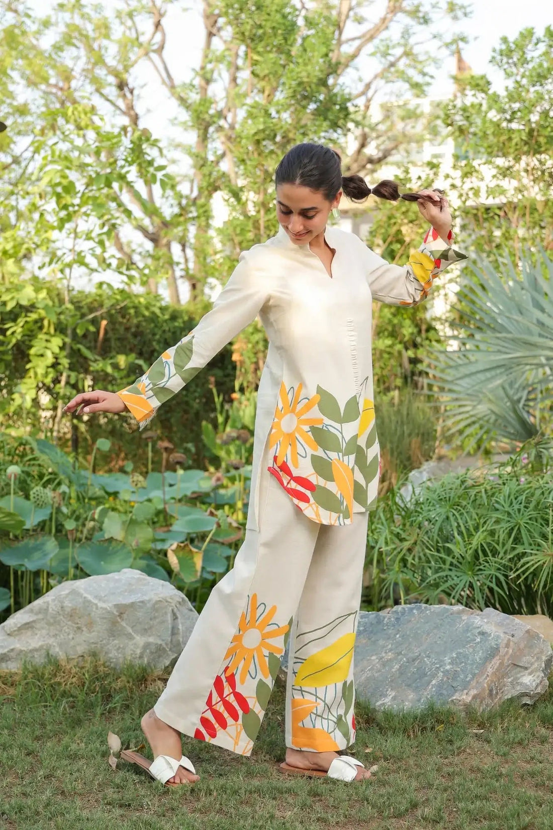 Summer Bloom Printed Cotton Flex Co-ord Set