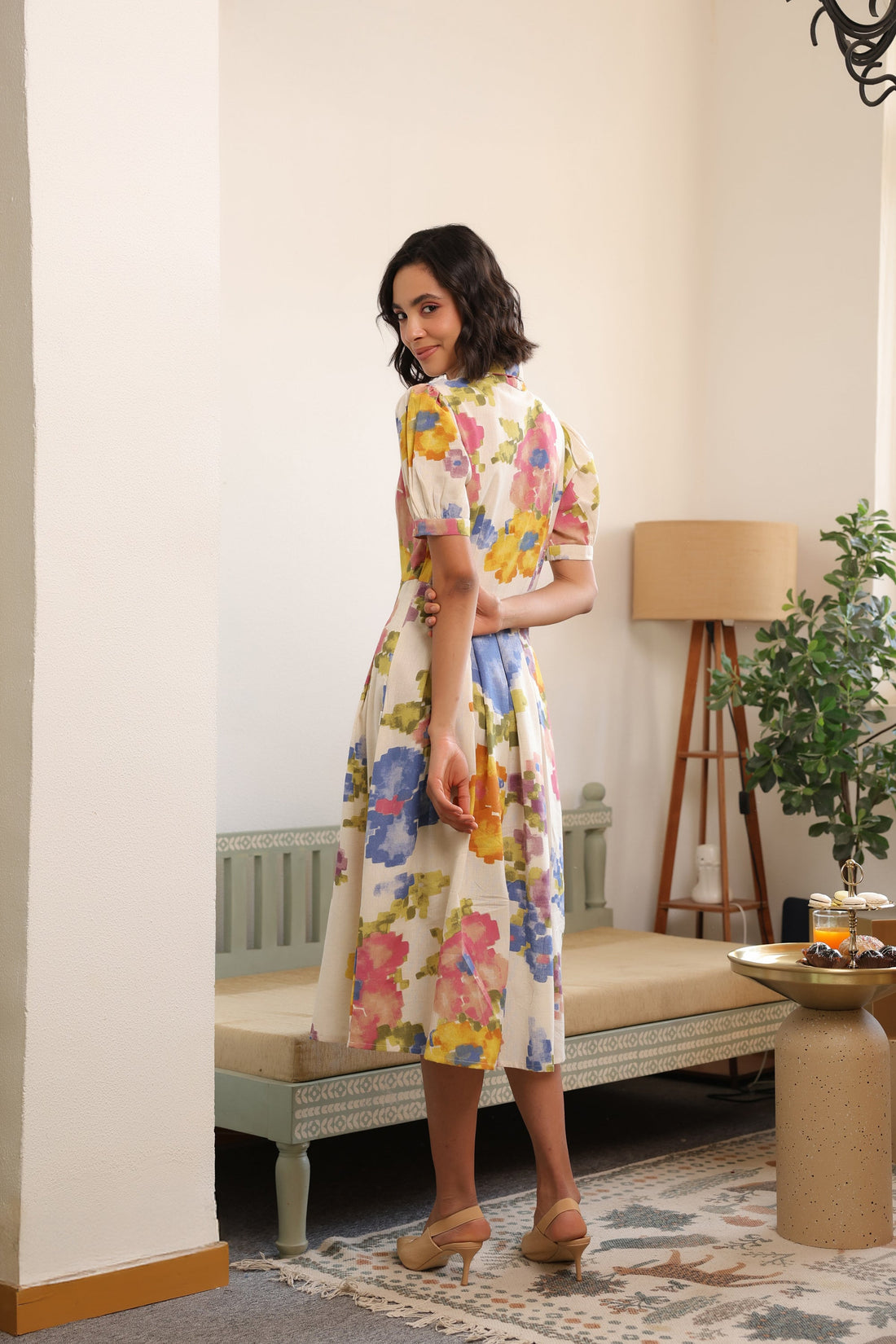 Spring Hues Vintage cotton Flex Dress